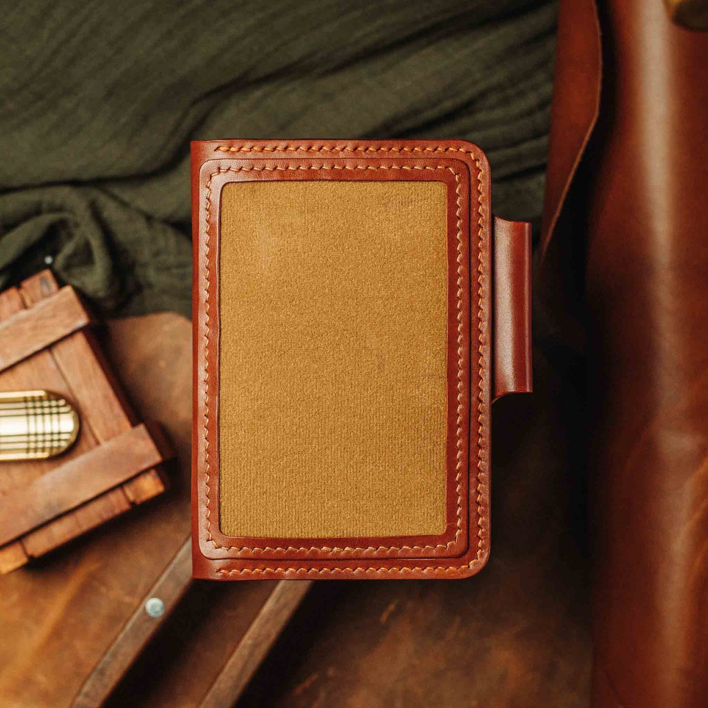 Pirate Goods Passport Travel Wallet - Quartermaster v2 | Leather Velcro Organizer | Field Notes Holder