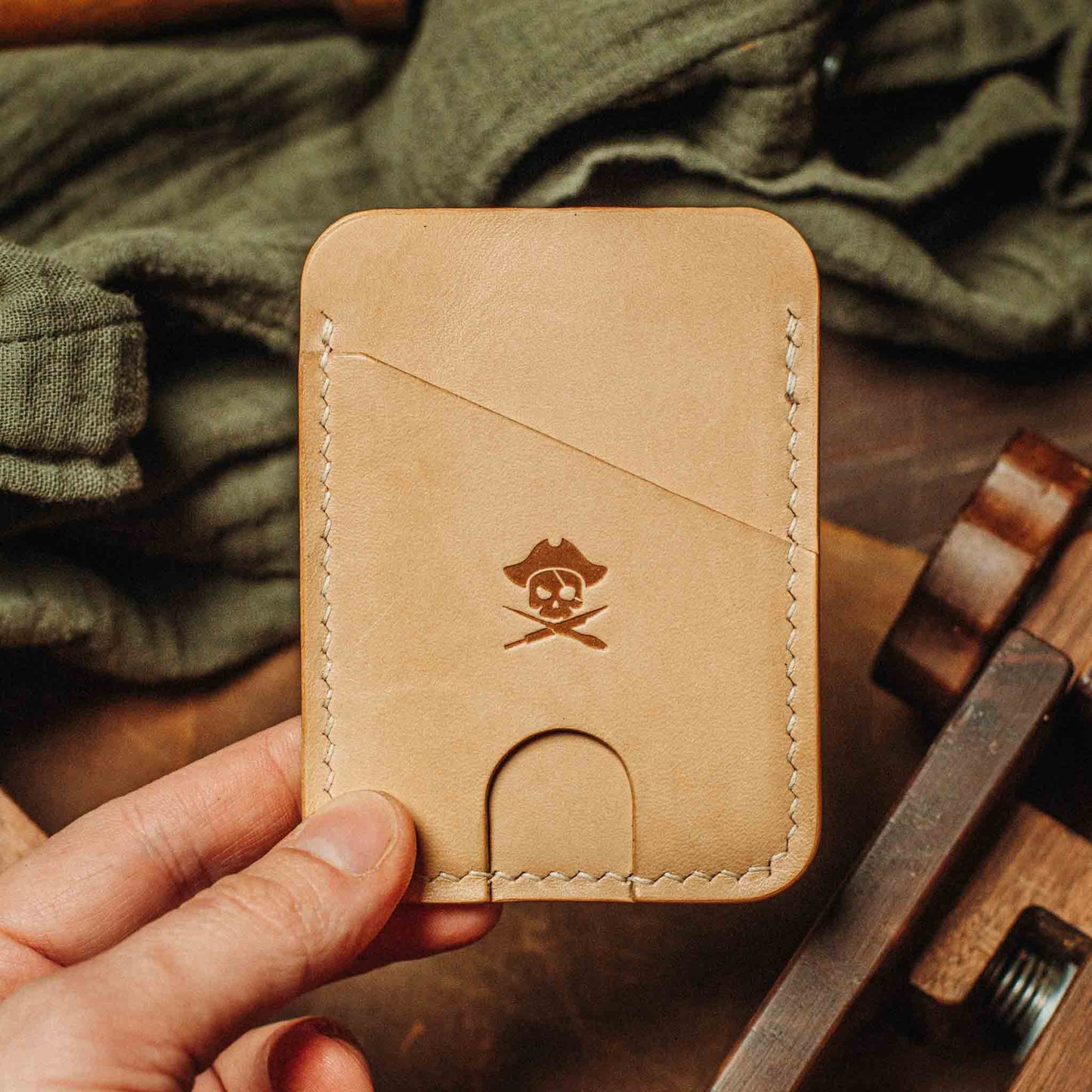 Pirate Goods Minimalist Leather Wallet - Boatswain v4 | Slim Card Holder | EDC