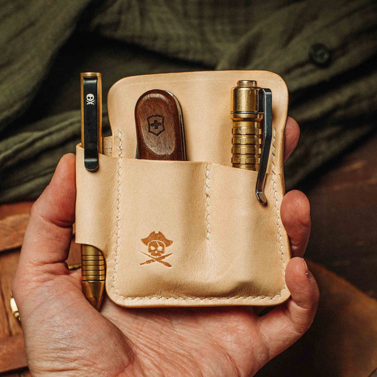 Pirate Goods EDC Pocket Organizer - First Mate | Leather Pocket Carrier