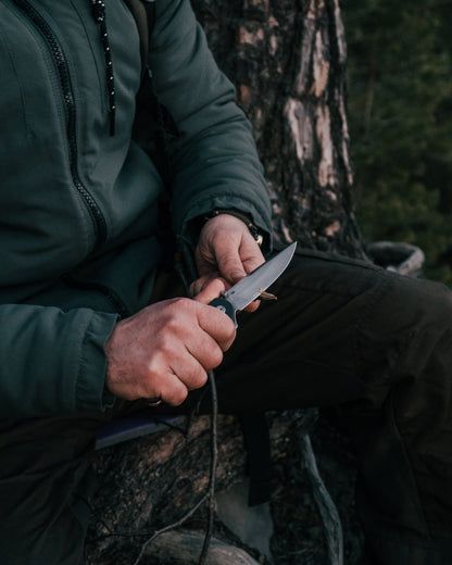 Holtzman's Gorilla Survival The Straight Back Folding Pocket Knife Giftset for Men and Women (Silver and Black)