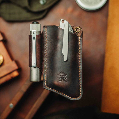Pirate Goods Knife Sheath - Sailor v3 | Leather EDC | Pocket Knife Holder