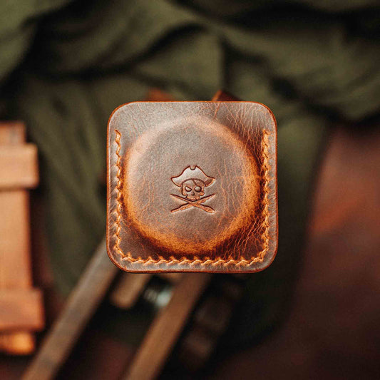 Pirate Goods Challenge Coin Holder - Peso Pocket v3 | Leather Coin Case | Handcrafted EDC