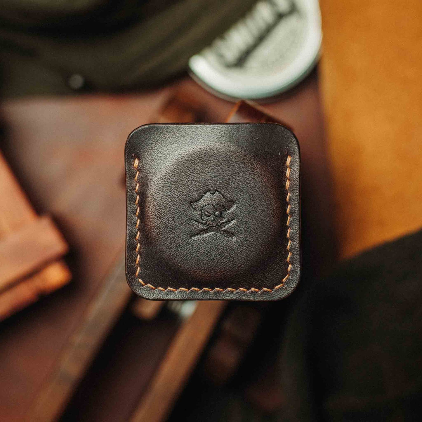 Pirate Goods Challenge Coin Holder - Peso Pocket v3 | Leather Coin Case | Handcrafted EDC