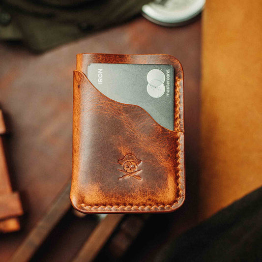 Pirate Goods Slim Card Holder - Venturer v2 | Minimalist Leather Wallet | EDC