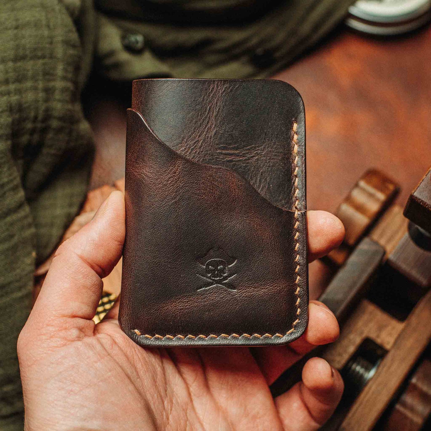Pirate Goods Slim Card Holder - Venturer v2 | Minimalist Leather Wallet | EDC