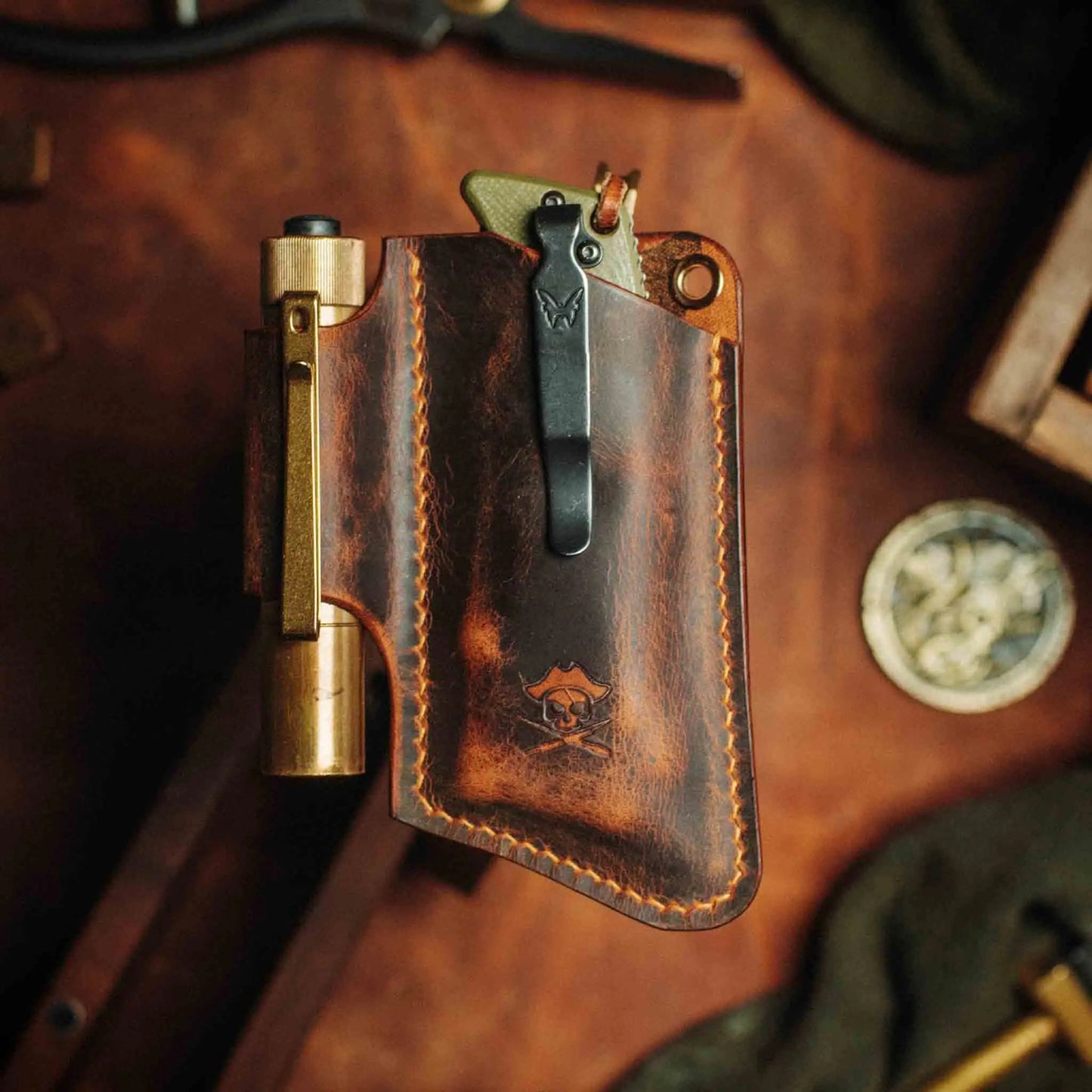 Pirate Goods Knife Sheath - Sailor v3 | Leather EDC | Pocket Knife Holder
