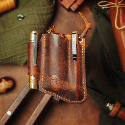 Pirate Goods EDC Pocket Organizer - First Mate v3 | Leather Pocket Carrier