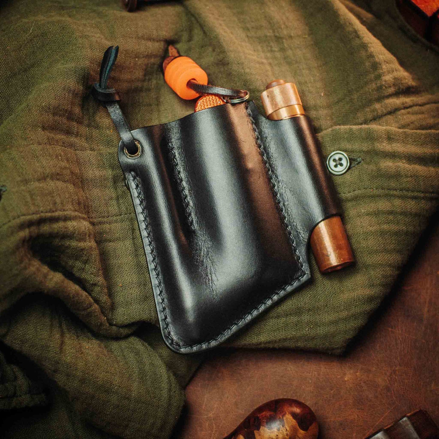 Pirate Goods EDC Pocket Organizer - First Mate v3 | Leather Pocket Carrier