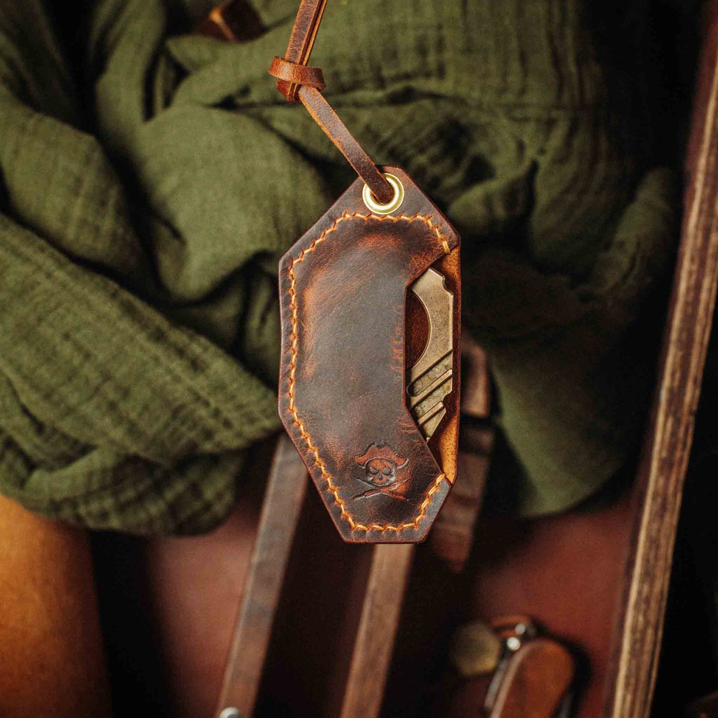Pirate Goods Pharaoh Bottle Opener Holder - King’s Pocket | Leather Case | Pharaoh Accessory