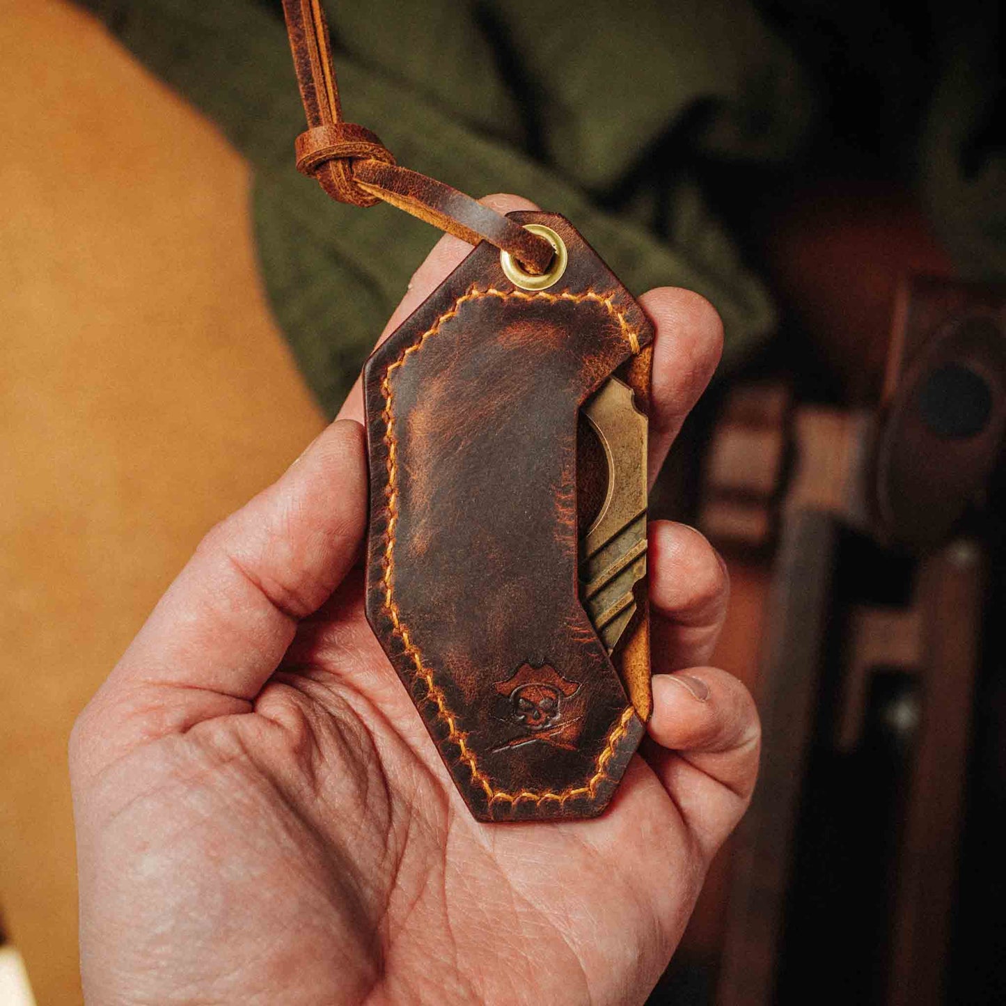 Pirate Goods Pharaoh Bottle Opener Holder - King’s Pocket | Leather Case | Pharaoh Accessory