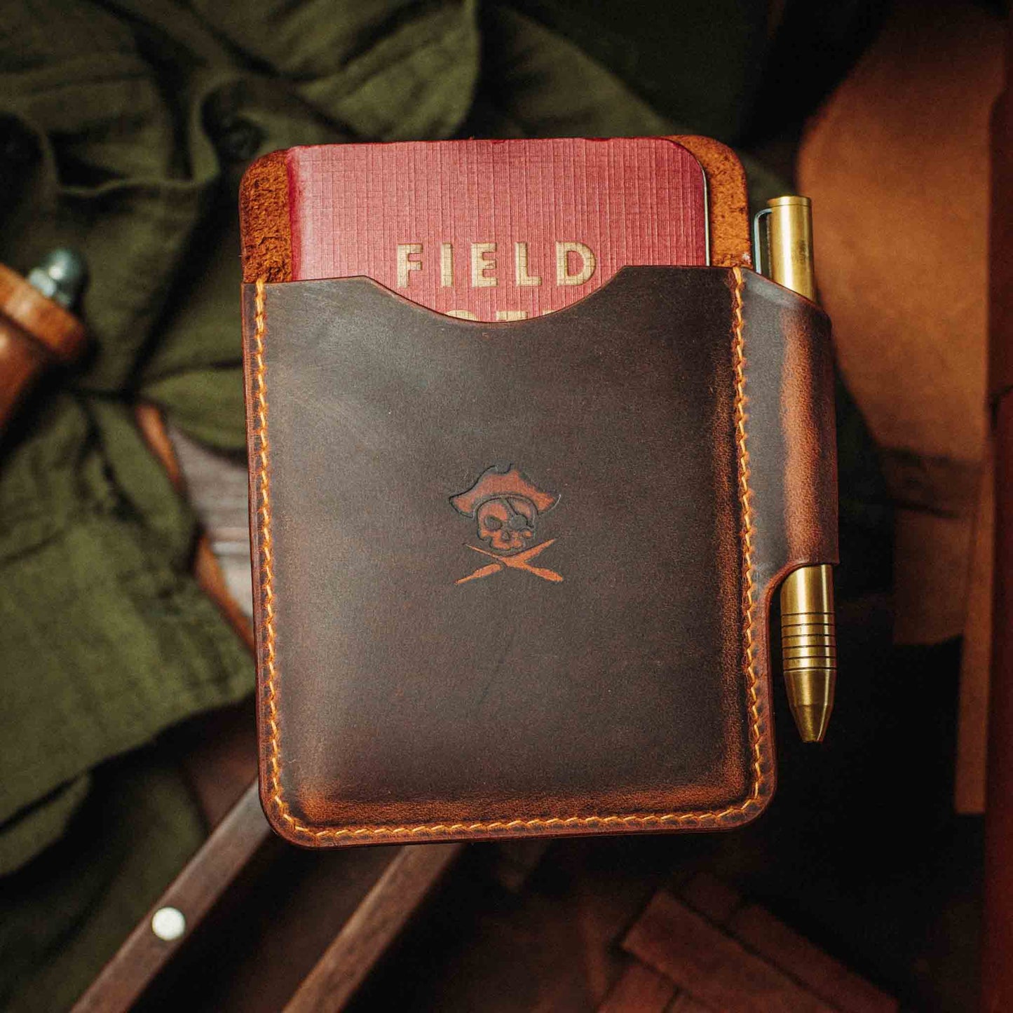 Pirate Goods Large Pocket Organizer - First Mate Fatty | Leather Pocket Carrier | Multi-tool