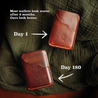 Pirate Goods Slim Card Holder - Venturer v2 | Minimalist Leather Wallet | EDC