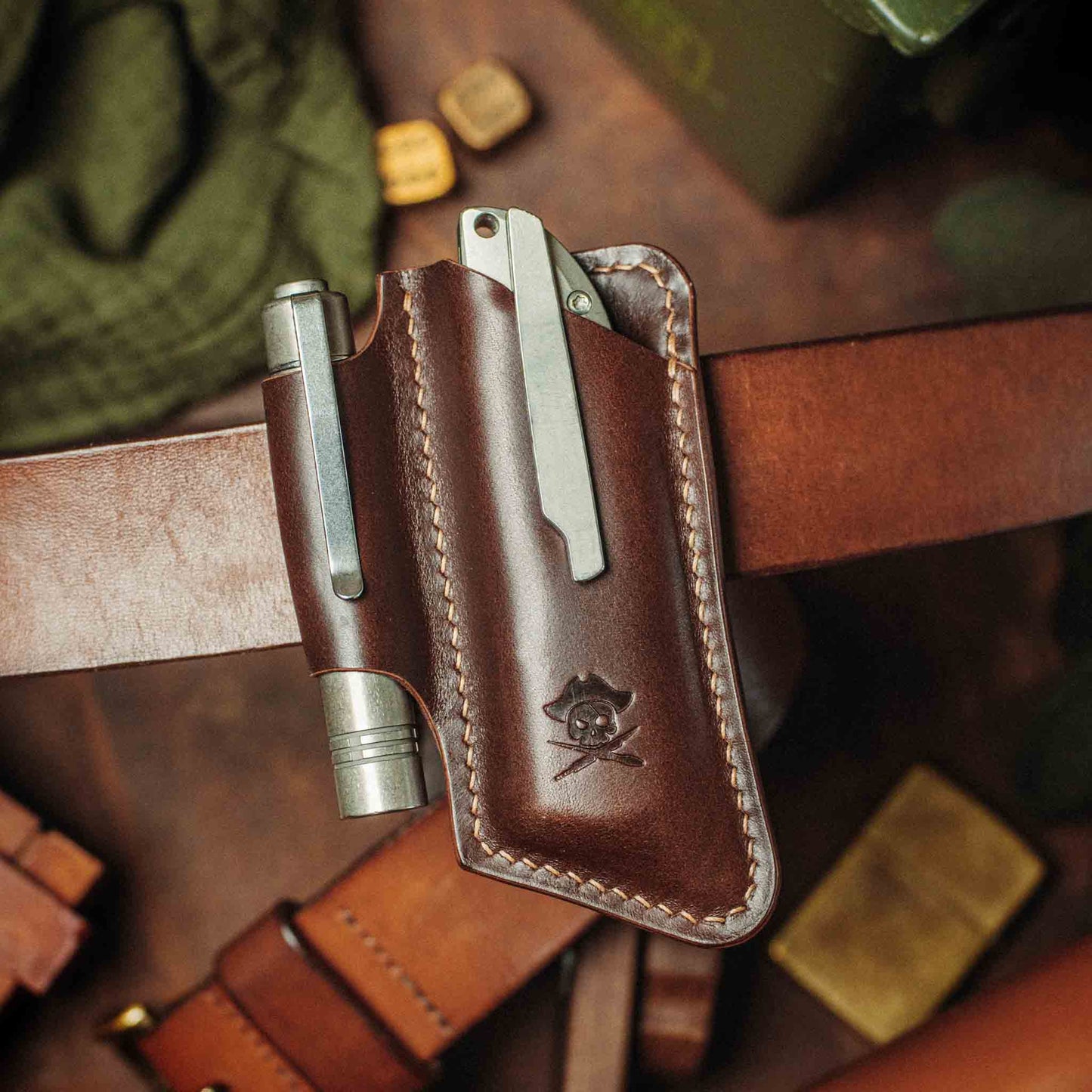 Pirate Goods Belt Knife Sheath - Sailor v4 | Leather EDC | Knife Holder