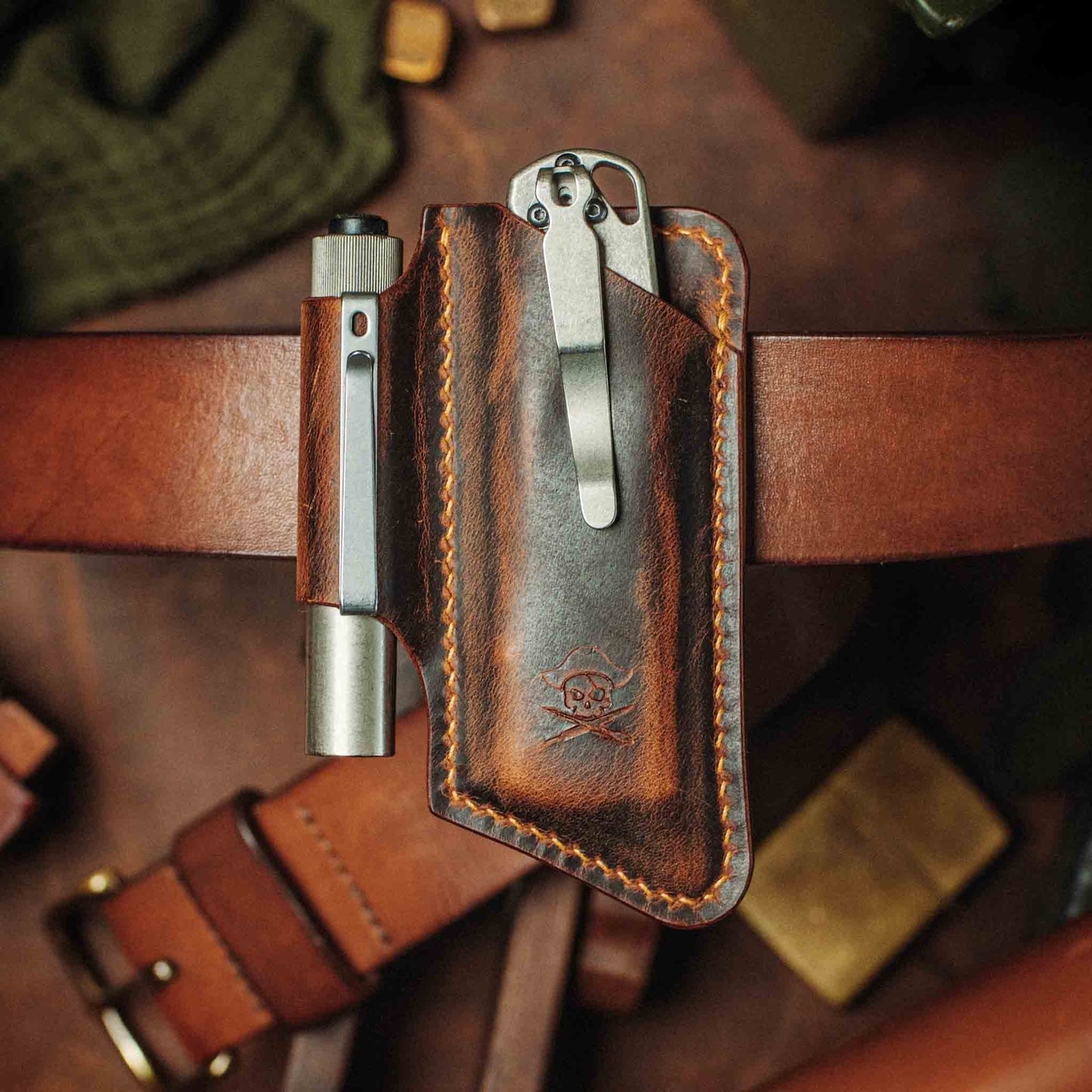 Pirate Goods Belt Knife Sheath - Sailor v4 | Leather EDC | Knife Holder