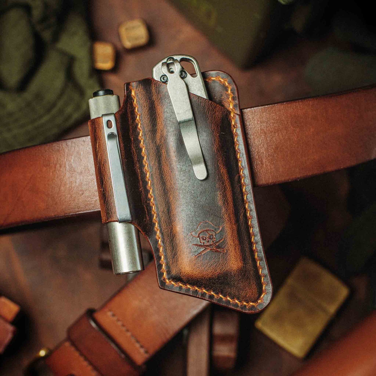 Pirate Goods Belt Knife Sheath - Sailor v4 | Leather EDC | Knife Holder