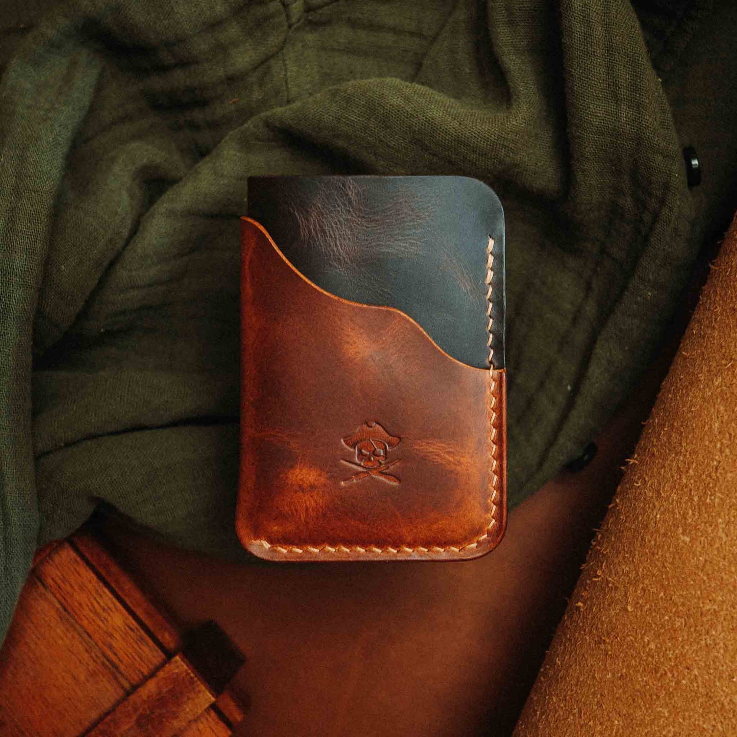 Pirate Goods Slim Card Holder - Venturer v2 | Minimalist Leather Wallet | EDC
