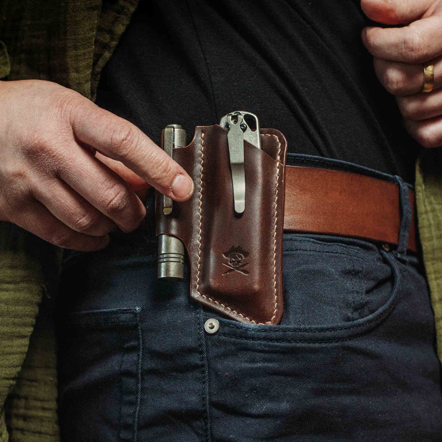 Pirate Goods Belt Knife Sheath - Sailor v4 | Leather EDC | Knife Holder