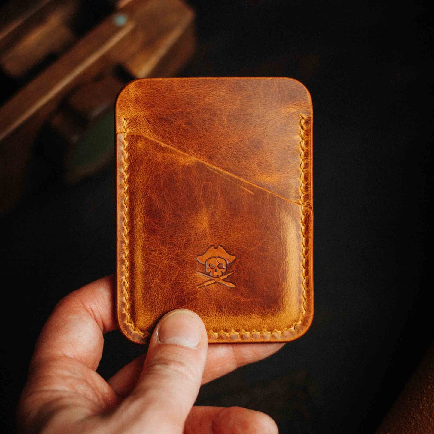 Pirate Goods Slim Leather Wallet - Boatswain v3 | Minimalist Card Holder | EDC