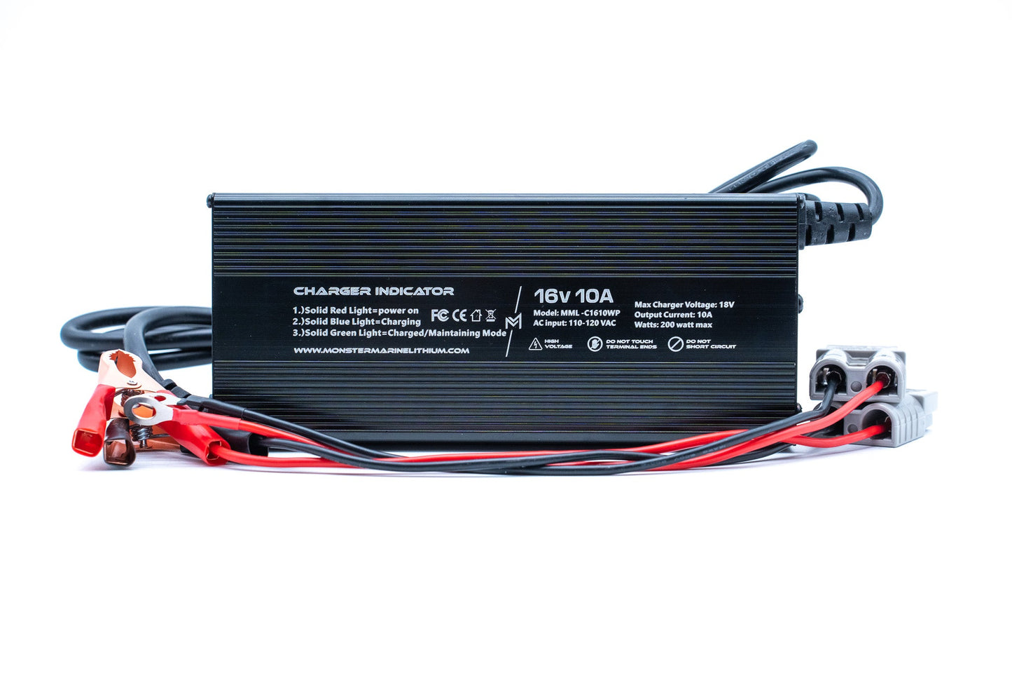 Monster Marine Lithium 16v 10A Non Waterproof Charger - MML-C1210WP