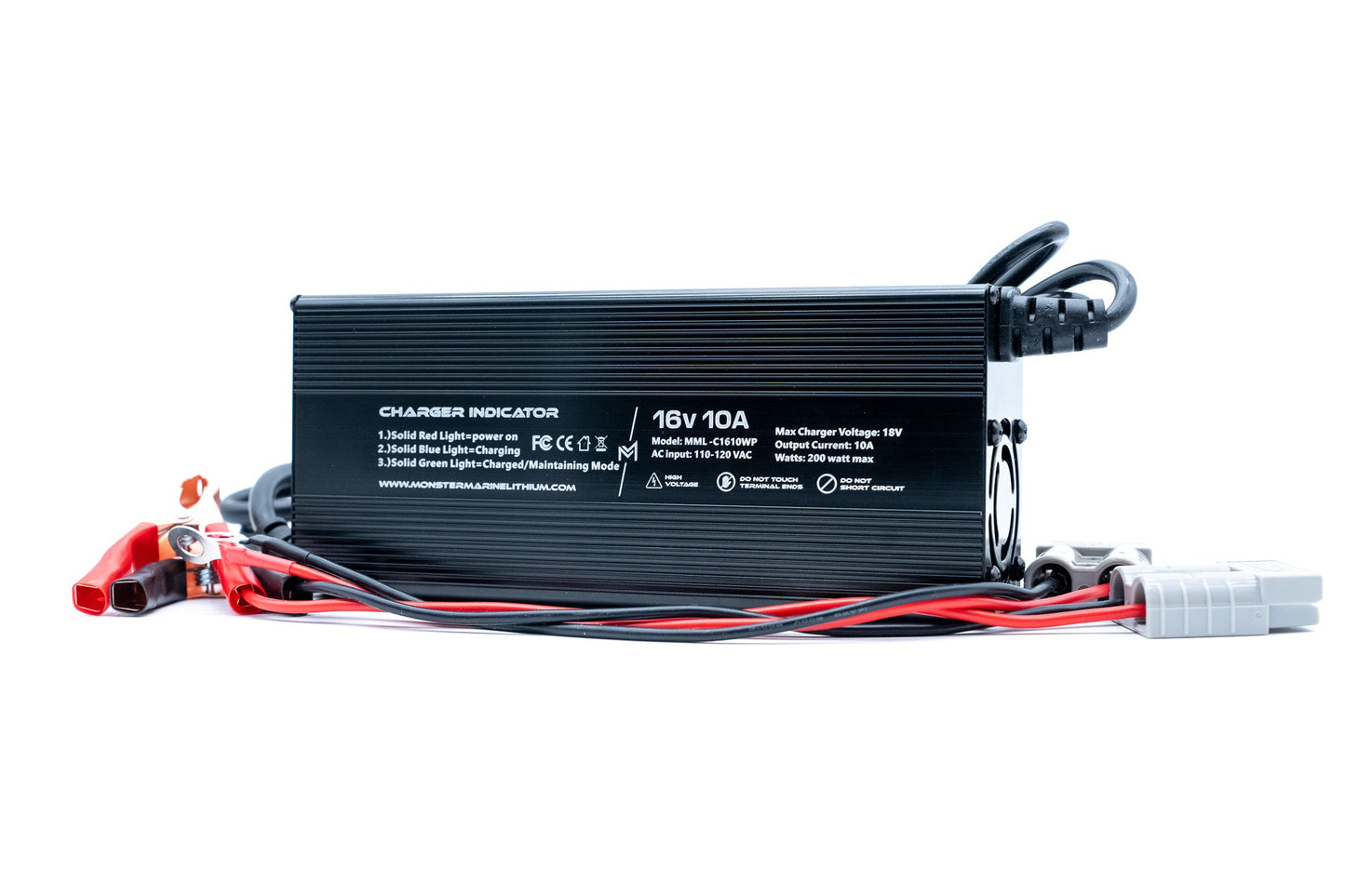 Monster Marine Lithium 16v 10A Non Waterproof Charger - MML-C1210WP