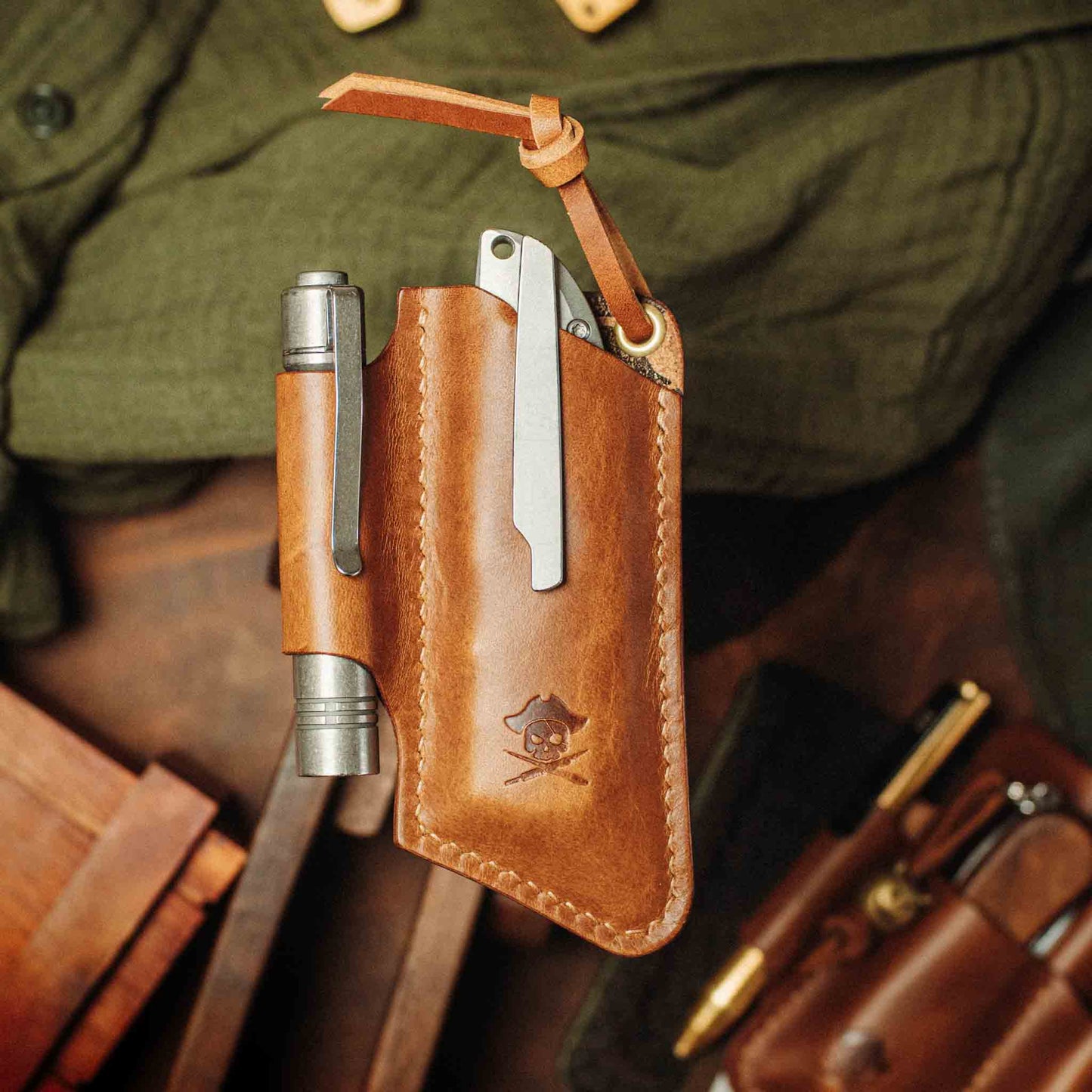 Pirate Goods Knife Sheath - Sailor v3 | Leather EDC | Pocket Knife Holder