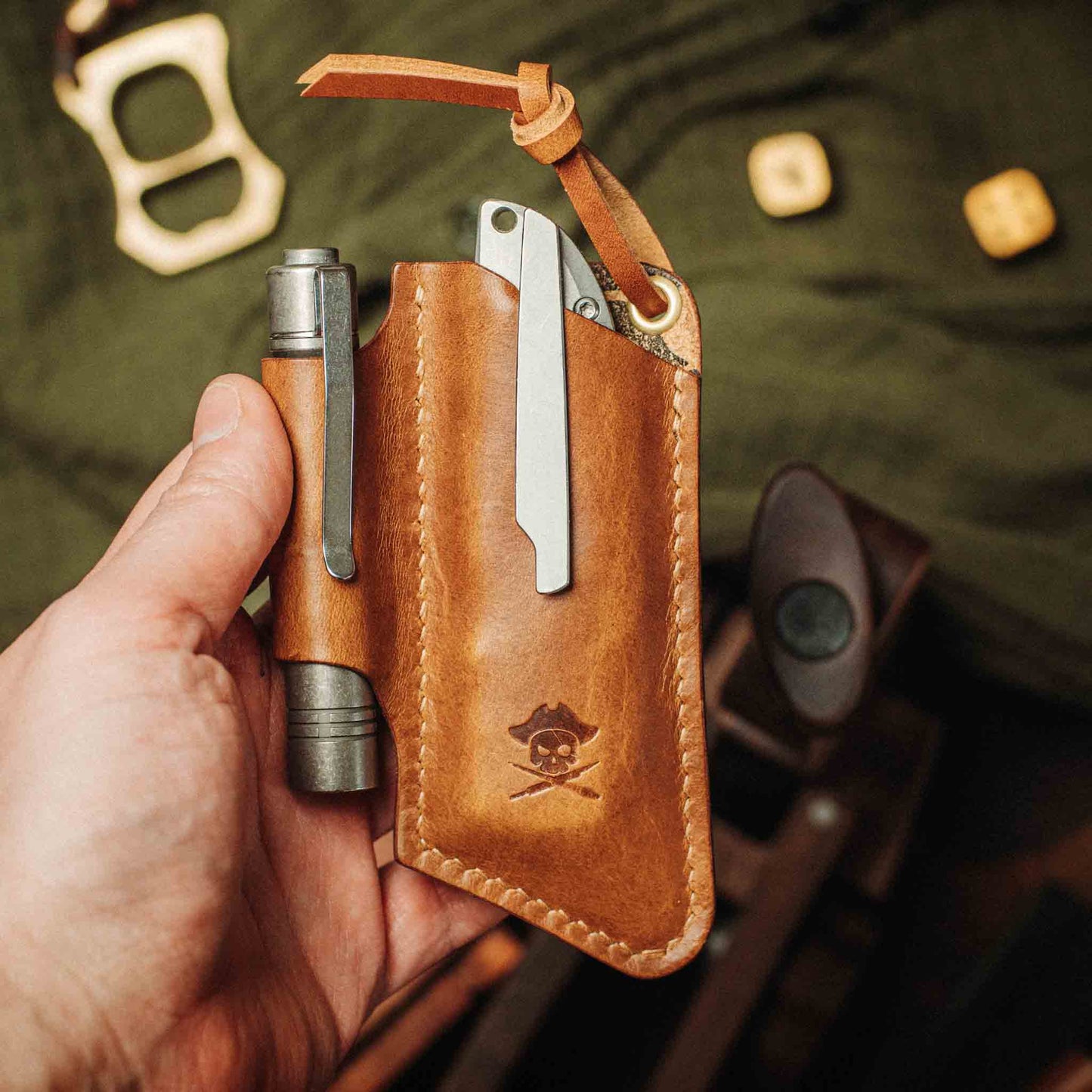 Pirate Goods Knife Sheath - Sailor v3 | Leather EDC | Pocket Knife Holder
