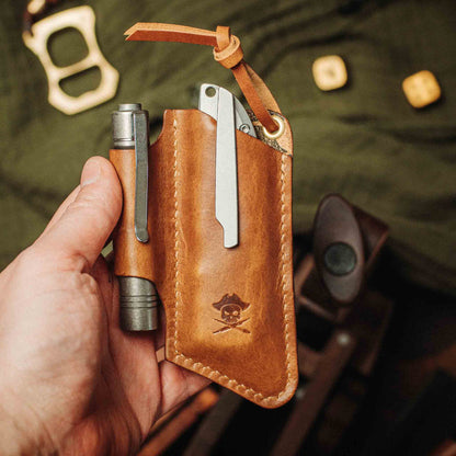 Pirate Goods Knife Sheath - Sailor v3 | Leather EDC | Pocket Knife Holder