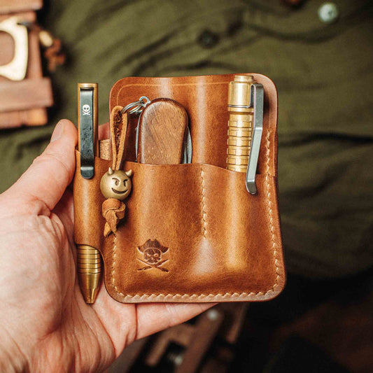 Pirate Goods EDC Pocket Organizer - First Mate | Leather Pocket Carrier