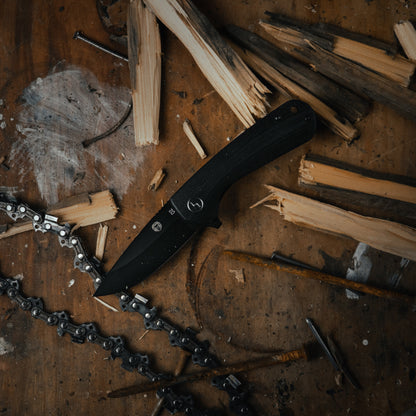 Holtzman's Survival The Peasant Folding Pocket Knife Giftset for Men and Women (Black and Blue)