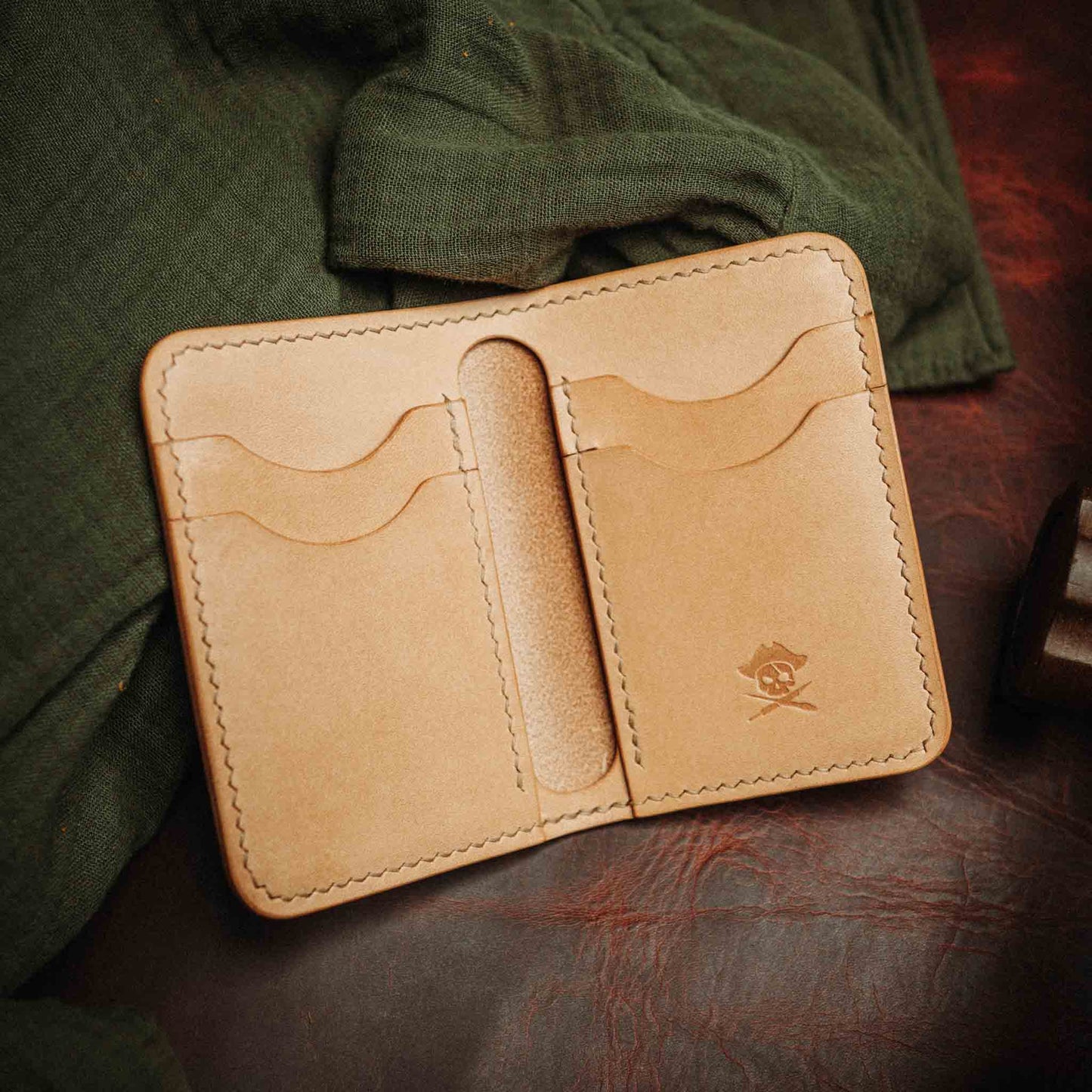 Pirate Goods Slim Bifold Wallet - Buccaneer | Minimalist Card Holder | Handcrafted EDC