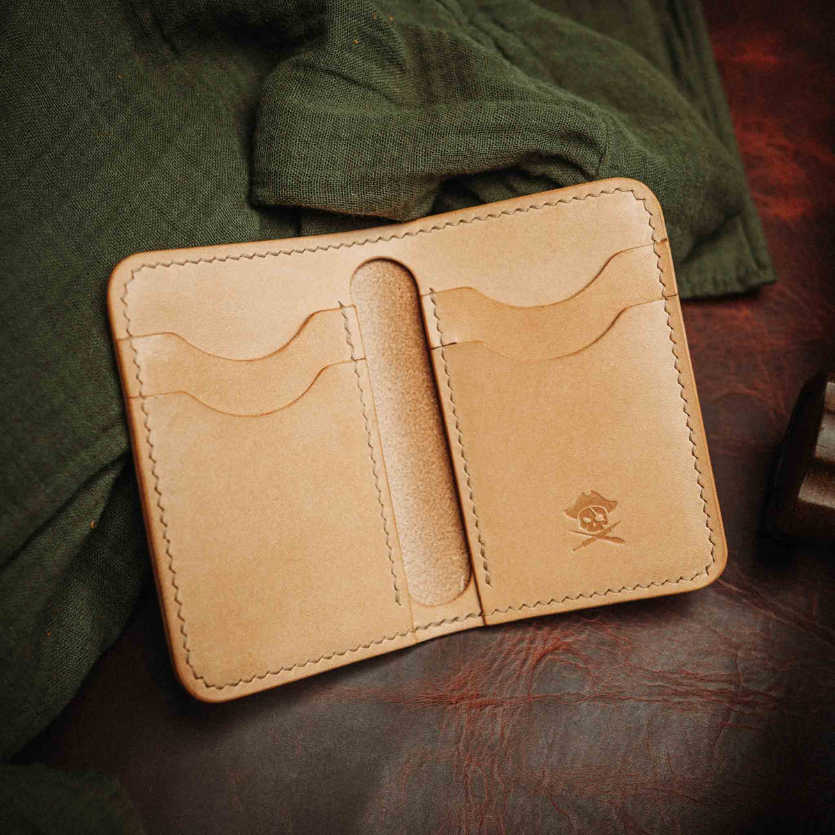 Pirate Goods Slim Bifold Wallet - Buccaneer | Minimalist Card Holder | Handcrafted EDC