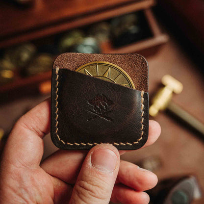 Pirate Goods Challenge Coin Holder - Peso Pocket | Coin Case | Handcrafted Leather