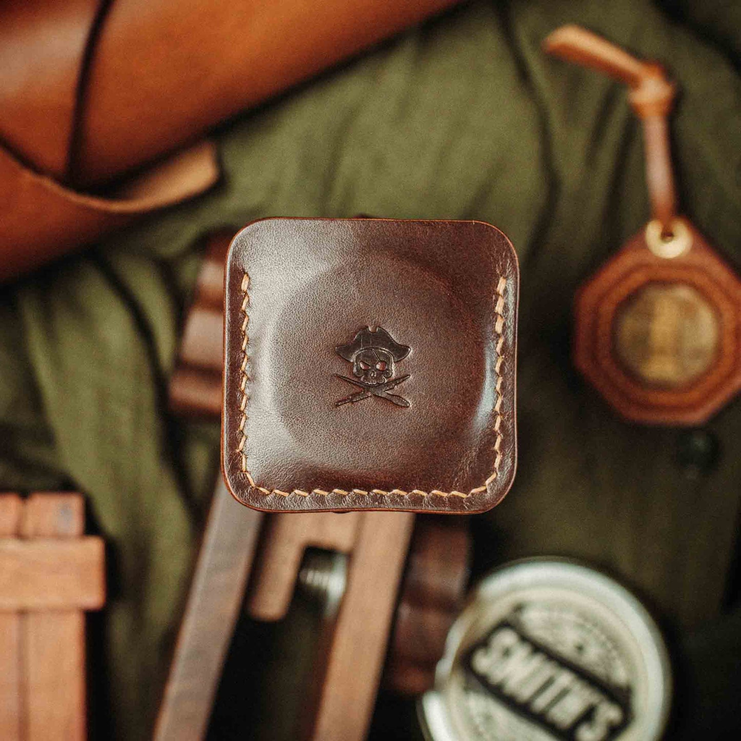 Pirate Goods Challenge Coin Holder - Peso Pocket v3 | Leather Coin Case | Handcrafted EDC