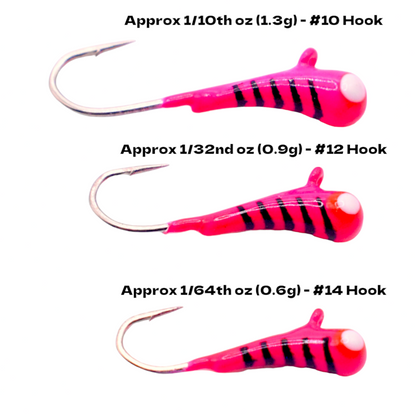 Kenders - Pink Stripe Glow Tungsten Kanoe Jig