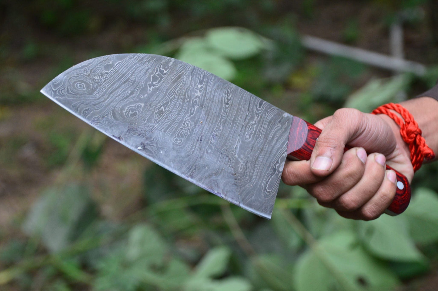 KBS Knives Full Tang Custom Handmade Damascus Steel Chef / Chopper Knife