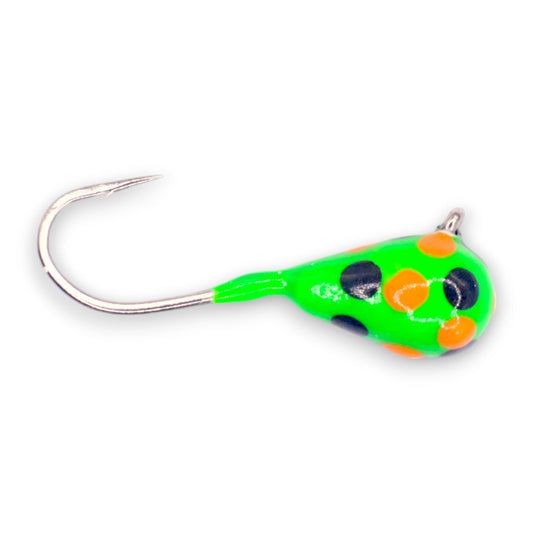 Kenders - Green Orange Black Spot Glow Tungsten Jig