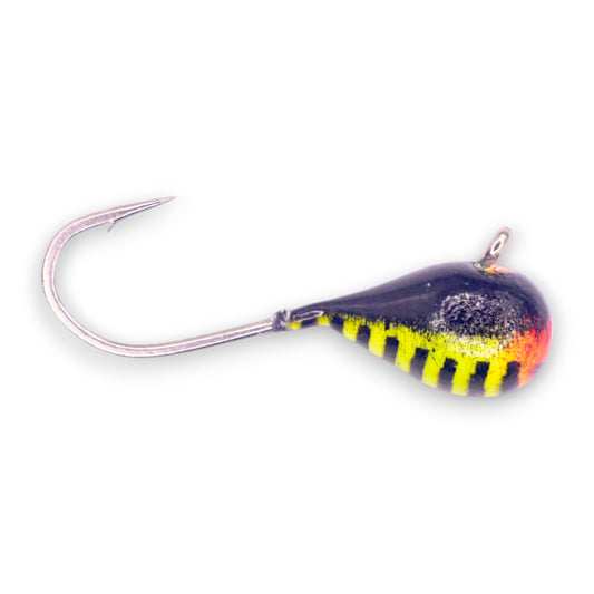 Kenders - Orange/Yellow Black Stripe Glow Tungsten Jig