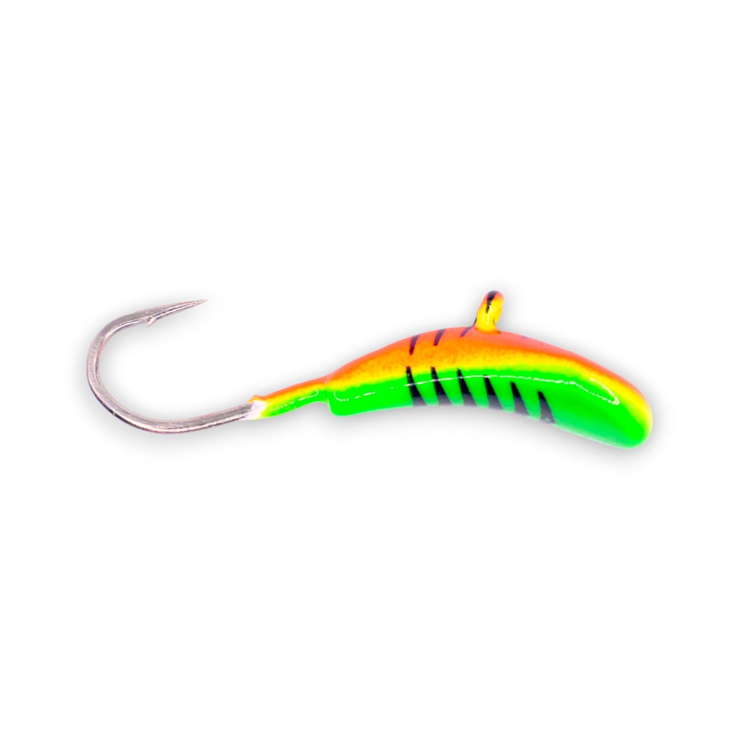 Kenders - Orange Green Stripe Glow Rocker Tungsten Jig