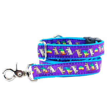 2 Hounds Design 1″ Choose Love Teddy The Dog Essential Buckle Martingale Dog Collar