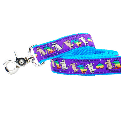 2 Hounds Design 1″ Choose Love Teddy The Dog Ribbon Dog Leash