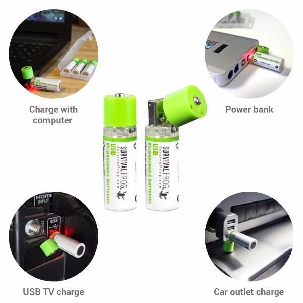 Survival Frog USB Rechargeable AA Batteries
