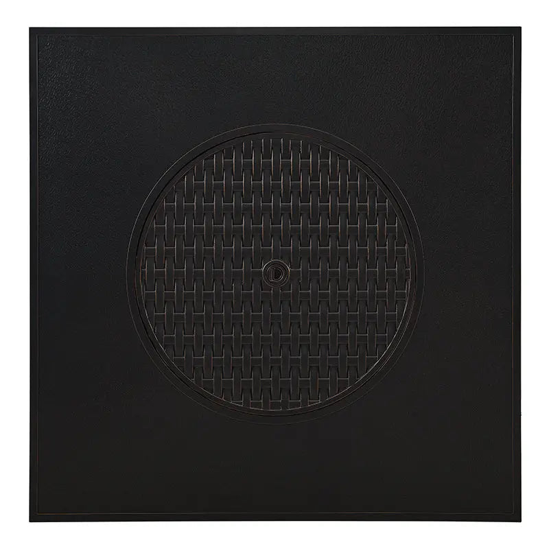 Balkene Home Dalton 40" Square Woven Aluminum Convertible Gas Fire Pit Table