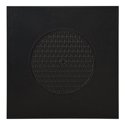 Balkene Home Dalton 40" Square Woven Aluminum Convertible Gas Fire Pit Table