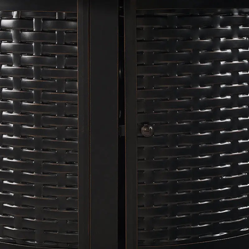 Balkene Home Dalton 40" Square Woven Aluminum Convertible Gas Fire Pit Table