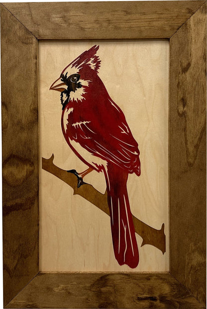 Bellewood Designs - Hidden Gun Cabinet Red Cardinal Bird Wall Art
