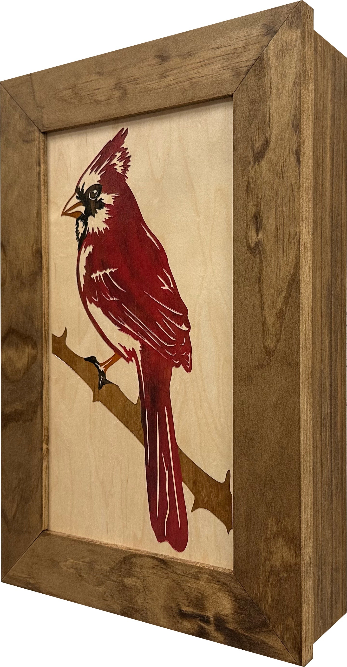 Bellewood Designs - Hidden Gun Cabinet Red Cardinal Bird Wall Art