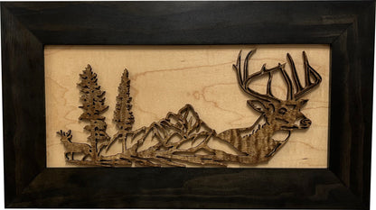 Bellewood Designs - Secure Gun Cabinet with Deer Scene