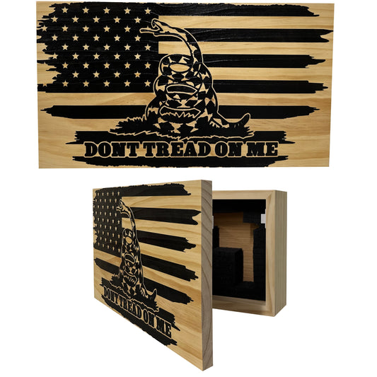 Bellewood Designs - Dont Tread On Me Secure Wall-Mounted Gun Cabinet (Distressed)