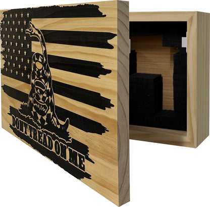 Bellewood Designs - Dont Tread On Me Secure Wall-Mounted Gun Cabinet (Distressed)