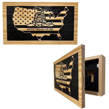 Bellewood Designs - Dont Tread On Me Secure Wall-Mounted Gun Cabinet (Union)